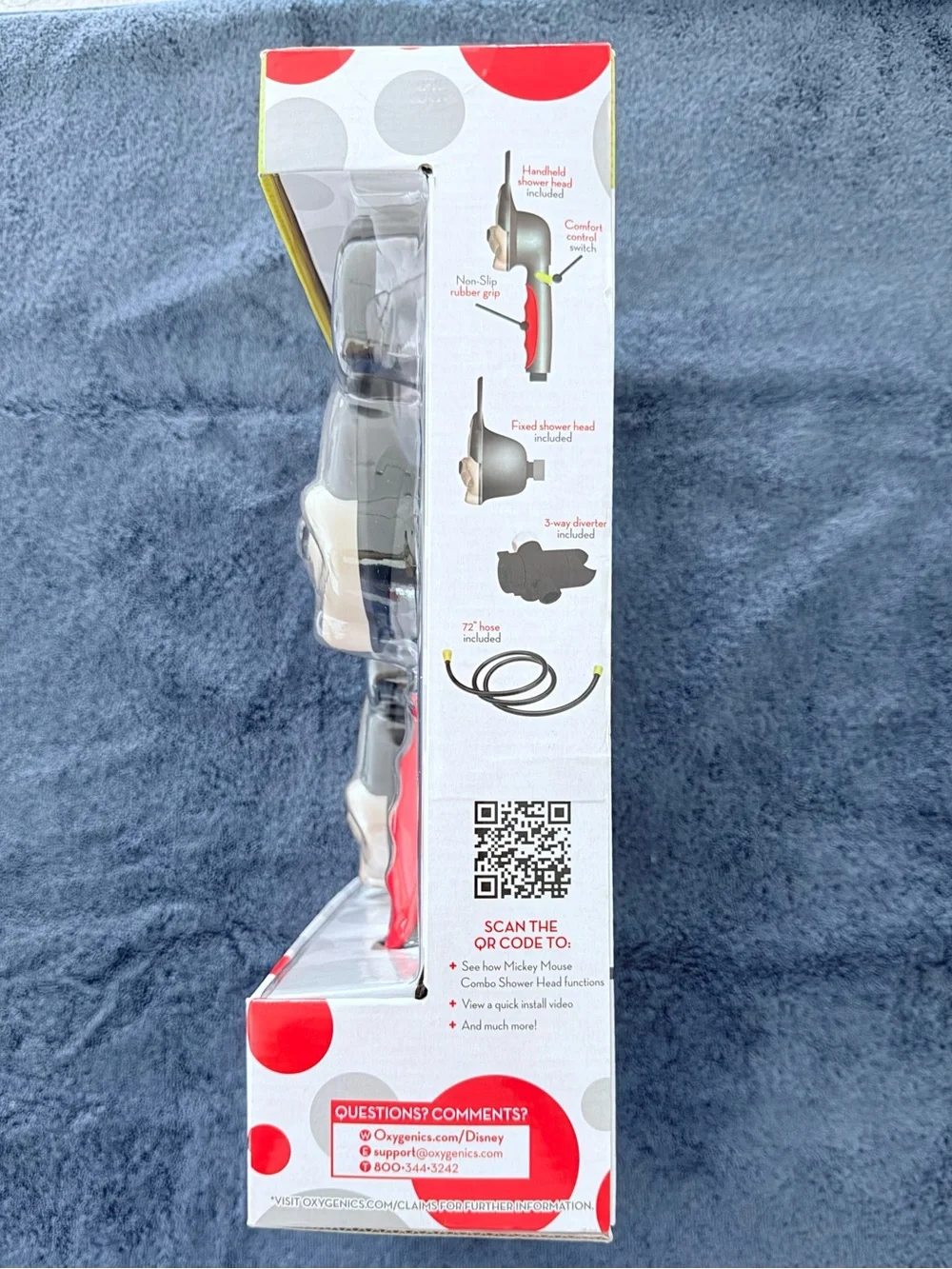 Disney Mickey Mouse Shower Head Set - Black & Red